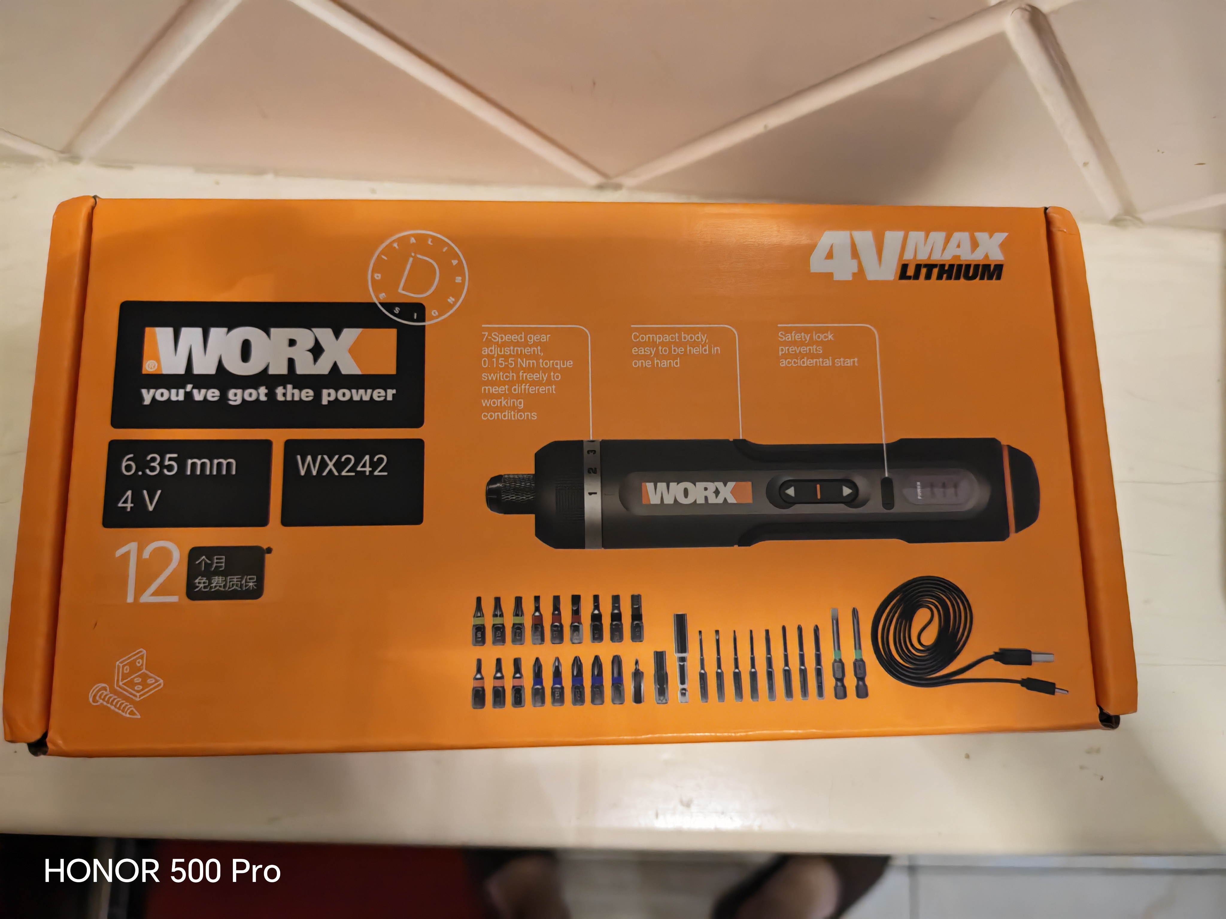 威克士家用电动螺丝刀套装多功能电起子WX242+8V小型锂电电磨机WX106 实拍图