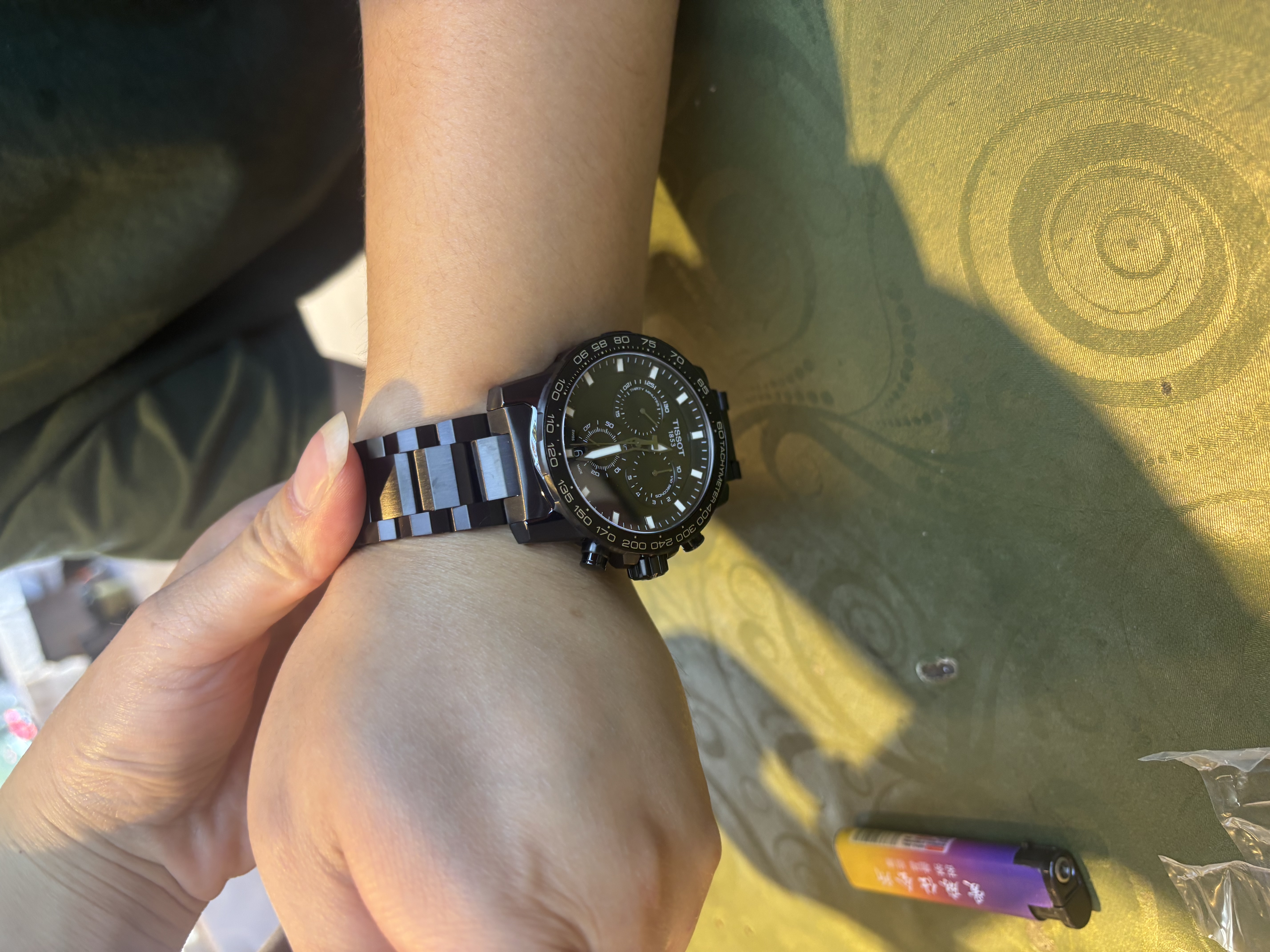 天梭（TISSOT）【官方授权店】 瑞士手表 新款速敢系列黑武士计时码运动防水男表 【龚俊同款】T125.617.33.051.00 实拍图