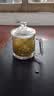 带盖泡茶杯加厚耐高温大容量玻璃把杯待客家用喝茶水杯 加厚玻璃泡茶杯350ml 实拍图
