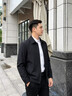 罗蒙外套男秋季商务男士翻领行政夹克上衣干部厅局风爸爸装i8藏青XL 实拍图