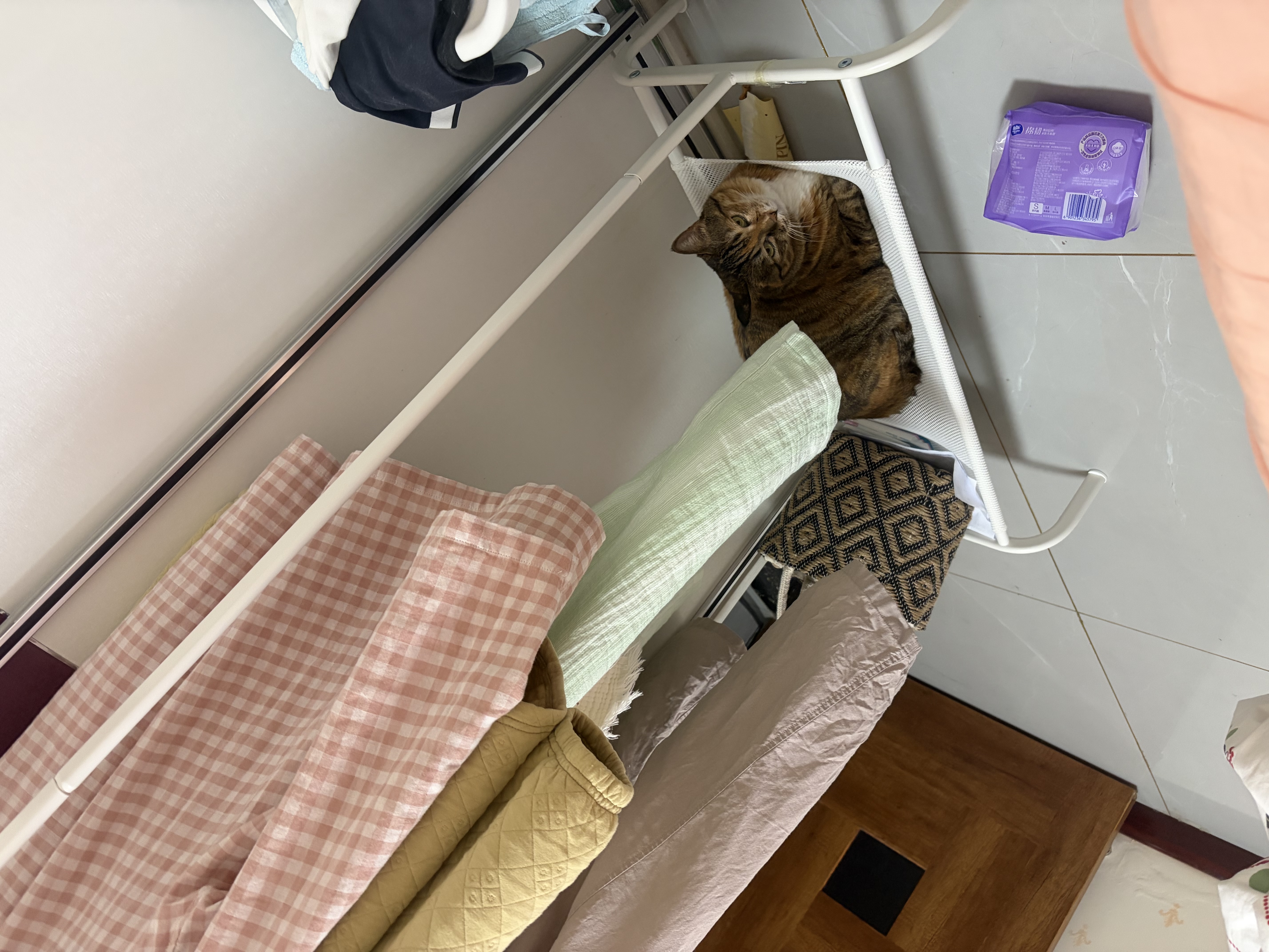 宜家（IKEA）BRUKSVARA布瓦拉晒衣架家用阳台晒衣架晾衣服卧室衣架学生宿舍 白色晒衣架+衣架 实拍图