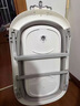 iuu婴儿洗澡盆 可折叠宝宝浴盆大号 洗澡神器躺托浴架新生儿童用品 【北欧灰-无线感温】+可调节感温浴架 材质：FDA食品级材质检测认证 实拍图