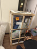 美诺鱼缸客厅半圆型鱼缸屏风大中小型家用落地式玻璃金鱼缸生态免换水 灰色 60*40*138 实拍图