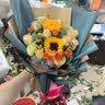 艾斯维娜鲜花速递向日葵混搭花束生日礼物全国同城配送 向日葵香槟韩式花束 实拍图