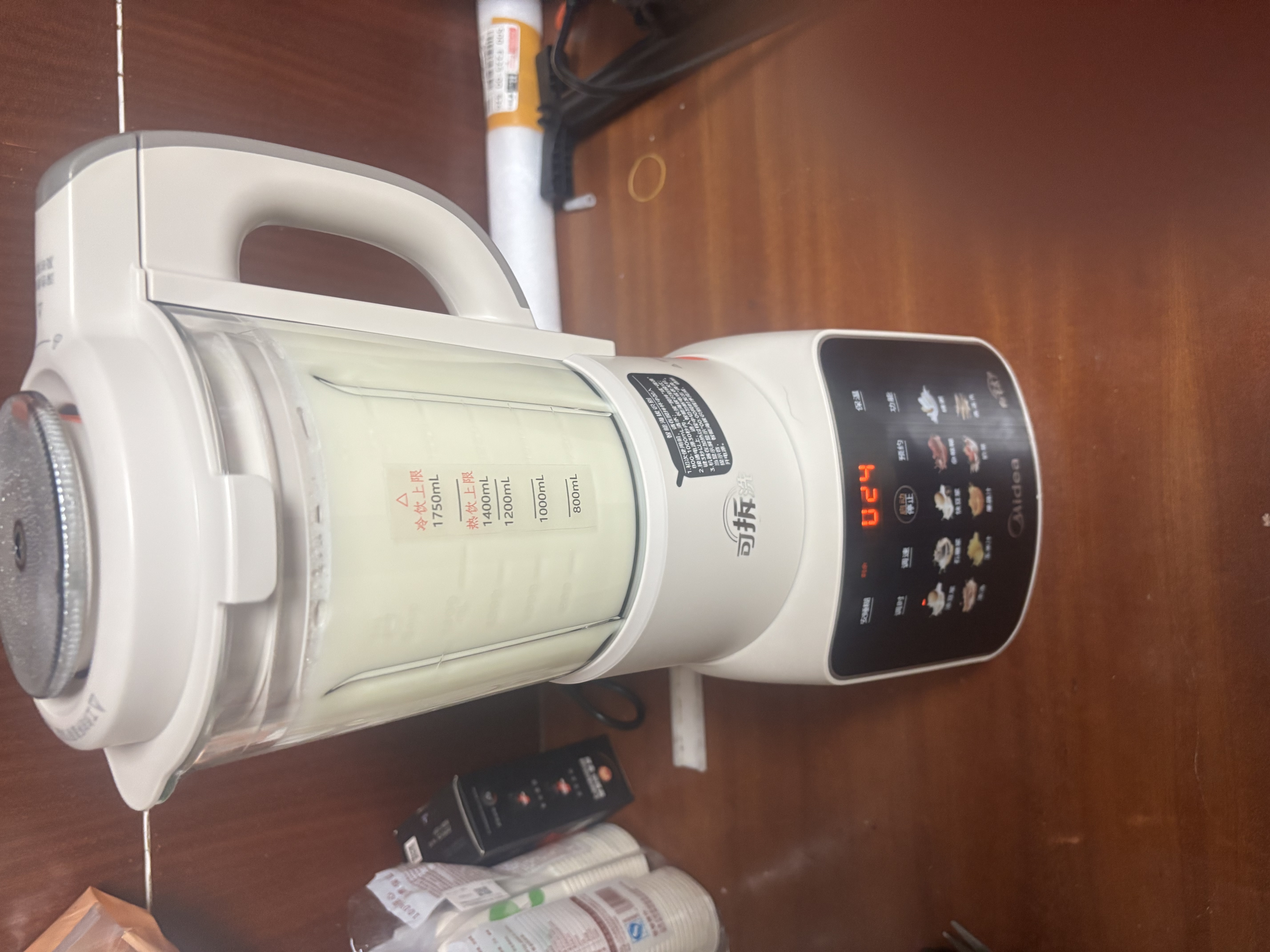 美的（Midea）26年新款有钛0氟可拆破壁机全自动免煮3-4人1.75L家用自清洗多功能豆浆机辅食料理榨汁机五谷062A 实拍图