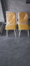 栢罗 餐桌椅组合北欧大理石纹钢化玻璃餐桌椅组合饭店饭桌家用小户型 黑玻璃+A款6黄色椅 130cm 130*80*75cm(高) 实拍图