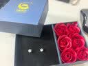 中国黄金雪花星芒足银耳钉女士托帕石耳饰女生生日礼物女友老婆 足银星芒雪花耳钉【京速达】 实拍图