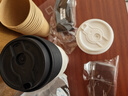 云蕾一次性咖啡杯加厚防烫外卖带盖热饮杯奶茶杯带杯套400ML*20套 实拍图