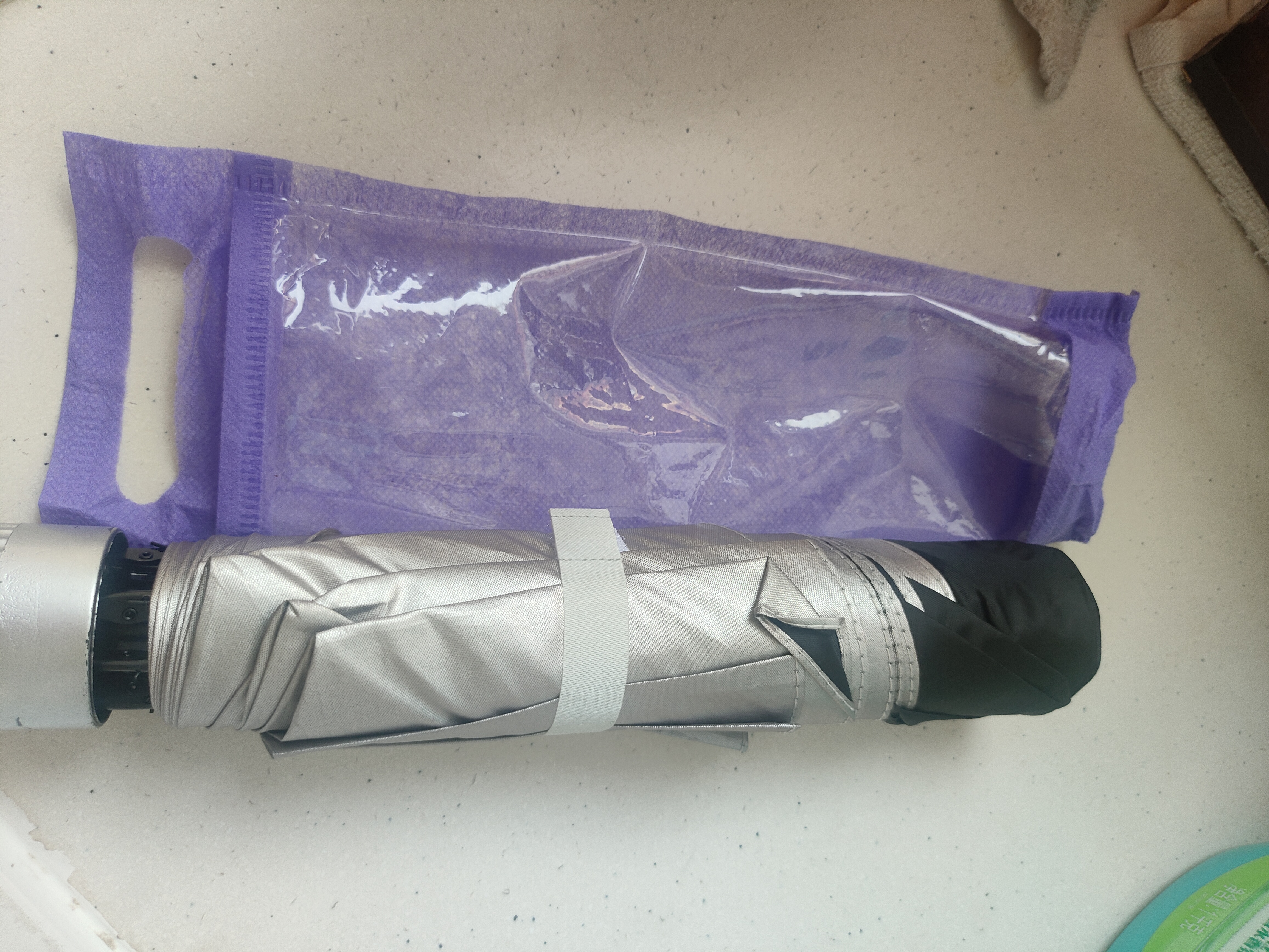 【全网爆款】自动UV折叠晴雨两用伞手动防晒遮阳黑胶伞过家家玩具 钢琴黑【手动开启】UV双用伞 实拍图