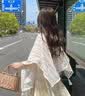 荣花施复古民族度假风针织流苏开衫阿勒泰旅游小披肩配裙子外搭蕾丝罩衫 民族风镂空披肩【米色】 实拍图