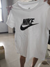 耐克(NIKE)春夏女短袖T恤 纯棉 运动休闲 修身显瘦 DX7907-100 白色S 实拍图
