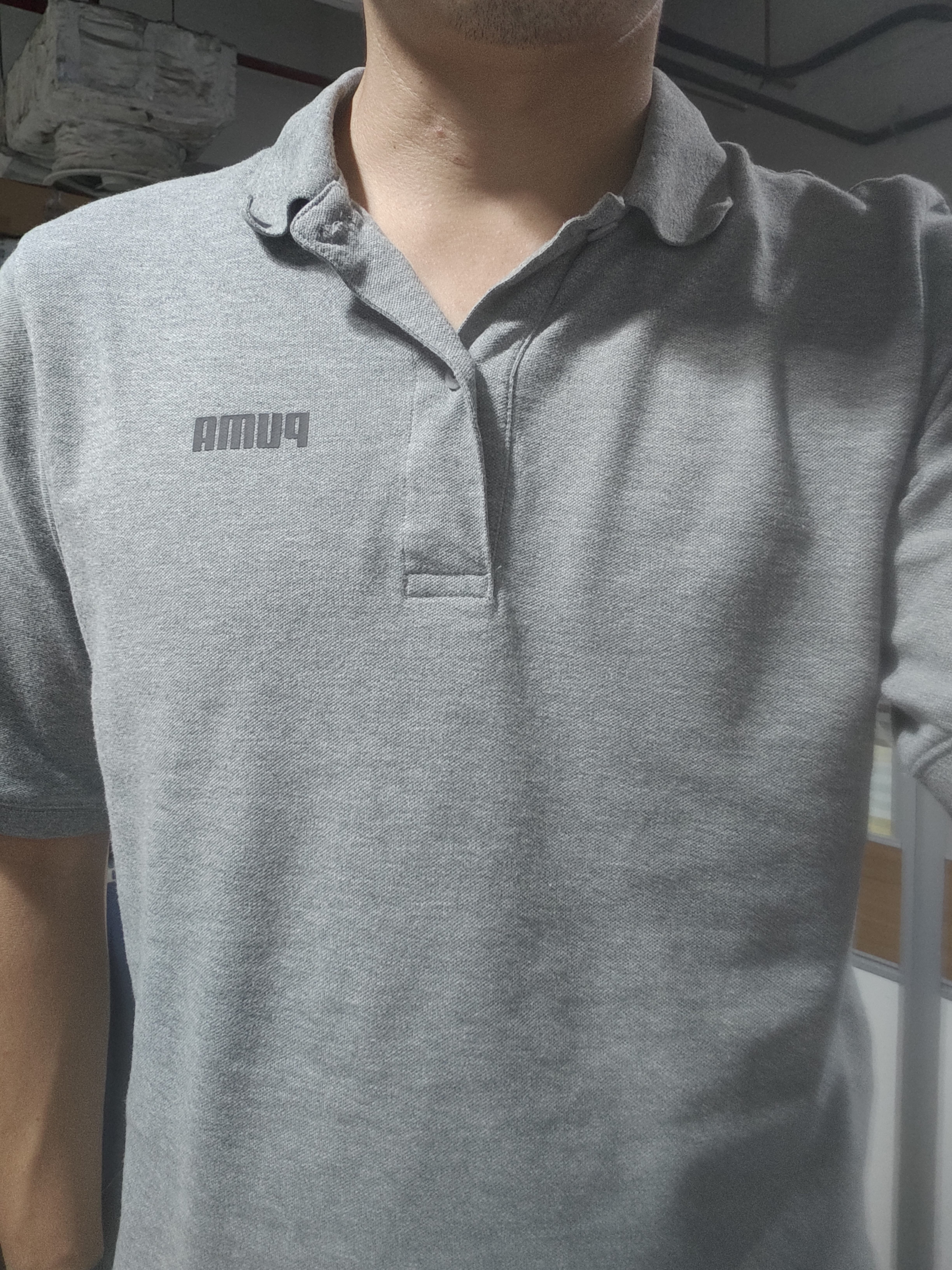 彪马（PUMA）商务黑色运动短袖T恤POLO衫男女夏季翻领上衣 690644 灰色-03 XS (165/88A) 实拍图