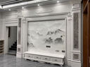 久久猫抖音网红2025款中式岩板电视墙瓷砖背景墙金属大板微晶客厅影视墙 罗马柱背景墙3/平方 实拍图