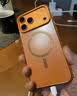 IM-CHEN【合金框丨原机色】适用苹果18promax手机壳 iPhone17promax保护套超薄金属防摔磨砂磁吸-橙 实拍图