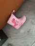 牧萌儿童雨鞋男童女童防水立体宝宝防滑耐磨卡通雨靴 粉色公主 16码 实拍图