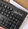 双飞燕（A4TECH）WKG-1000 104键 无线键鼠套装 无线键盘鼠标套装无线鼠标键盘套装办公键盘打字手感好 黑色 无线 实拍图