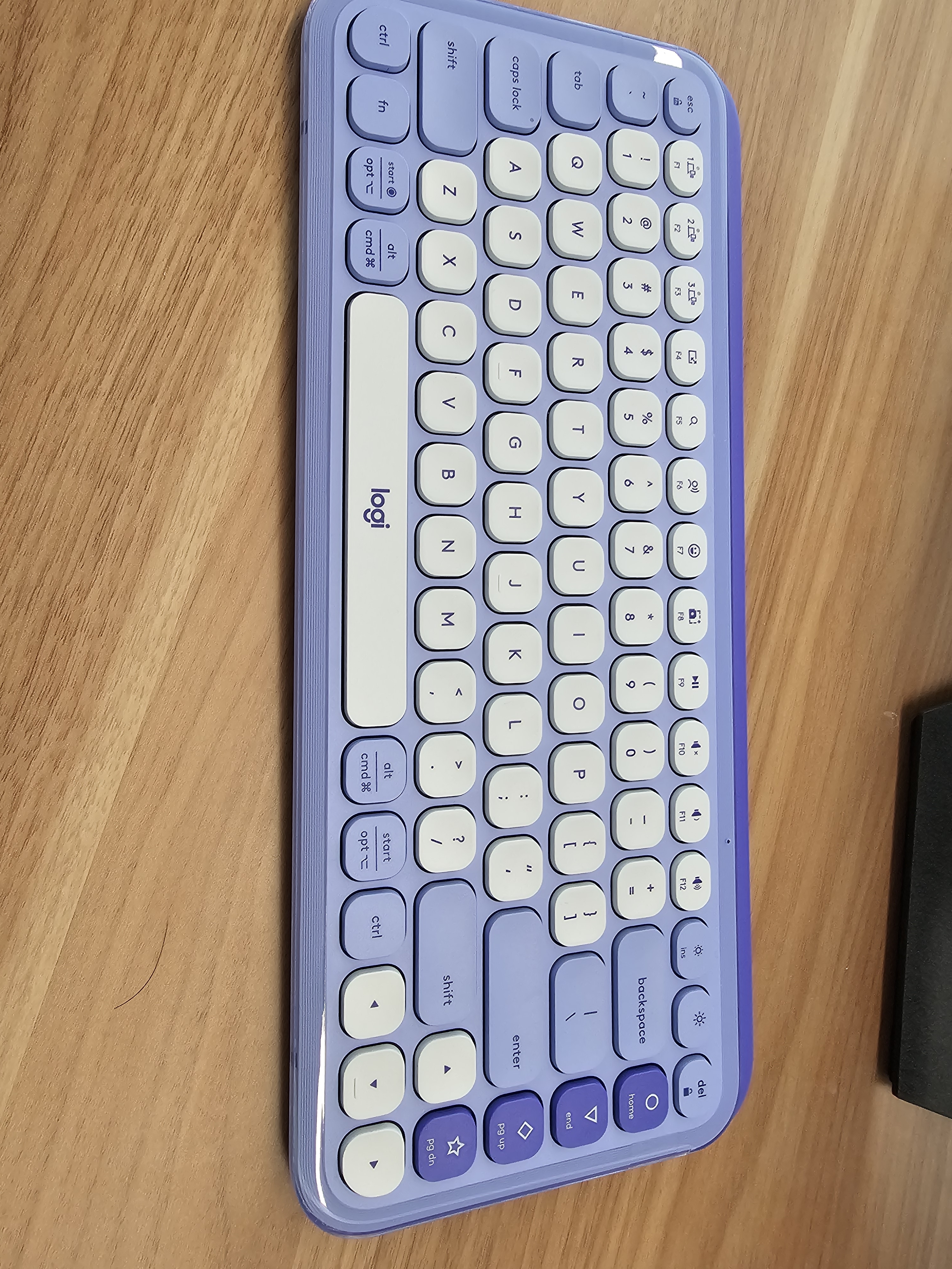 罗技（Logitech）POP ICON KEYS无线蓝牙键盘 AI轻音薄膜电脑办公键盘鼠标套装mac ipad键鼠套装泡泡键盘自定义85键 POP ICON COMBO 紫色 实拍图