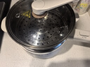 美的（Midea）电煮锅 小电锅 不锈钢0涂层电热锅 宿舍小锅多功能锅 1.6L学生寝室一体泡面小火锅XZC2017G 配蒸笼 实拍图