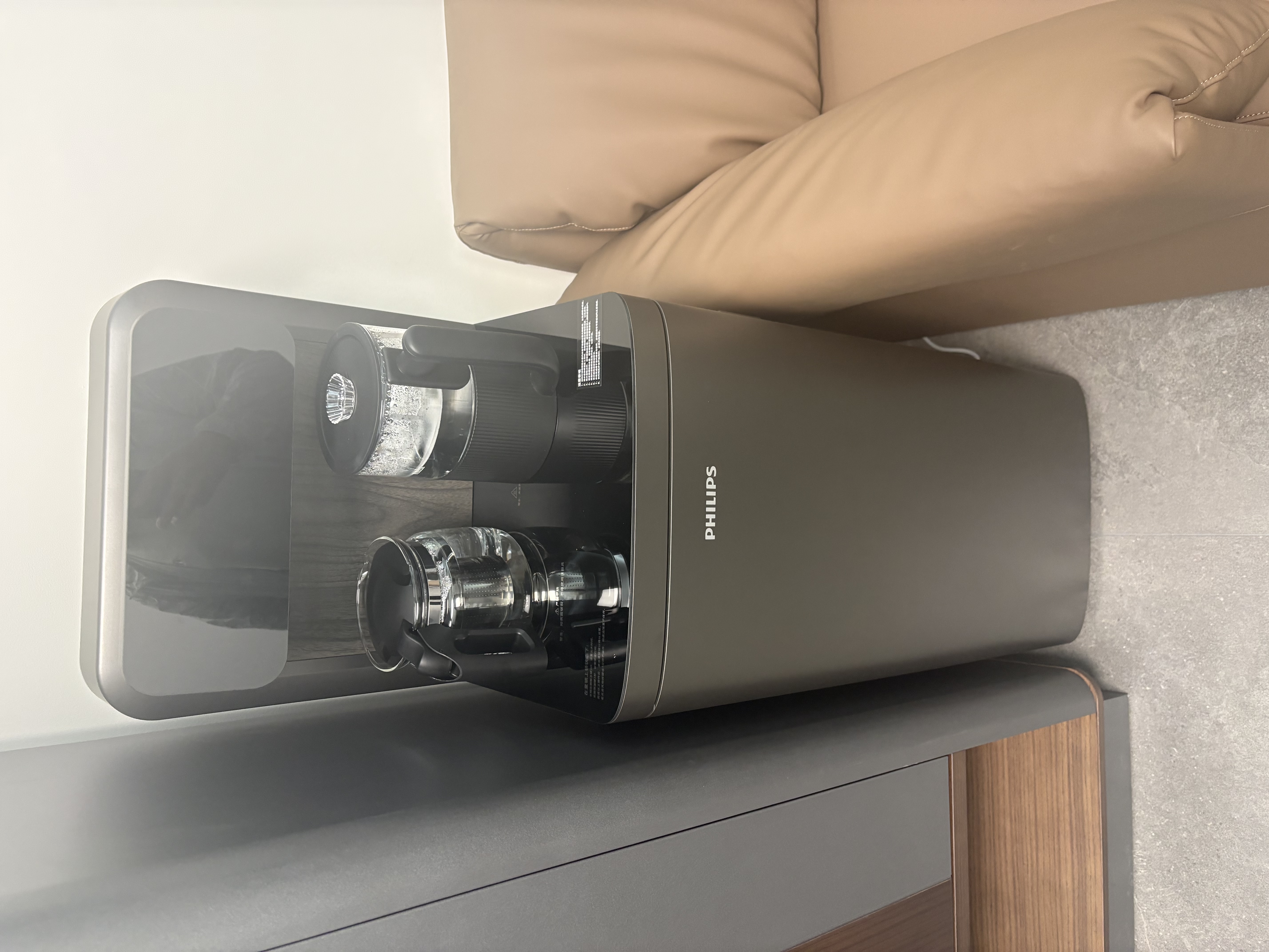 飞利浦（PHILIPS）冰块茶吧机家用高端客厅用2026年新款智能饮水机办公室自动下置水桶冷热水可制冰一体机 冰境T3pro 冰境T3P蒙烟灰【升级大冰块新旗舰款】 制冷制热型 实拍图