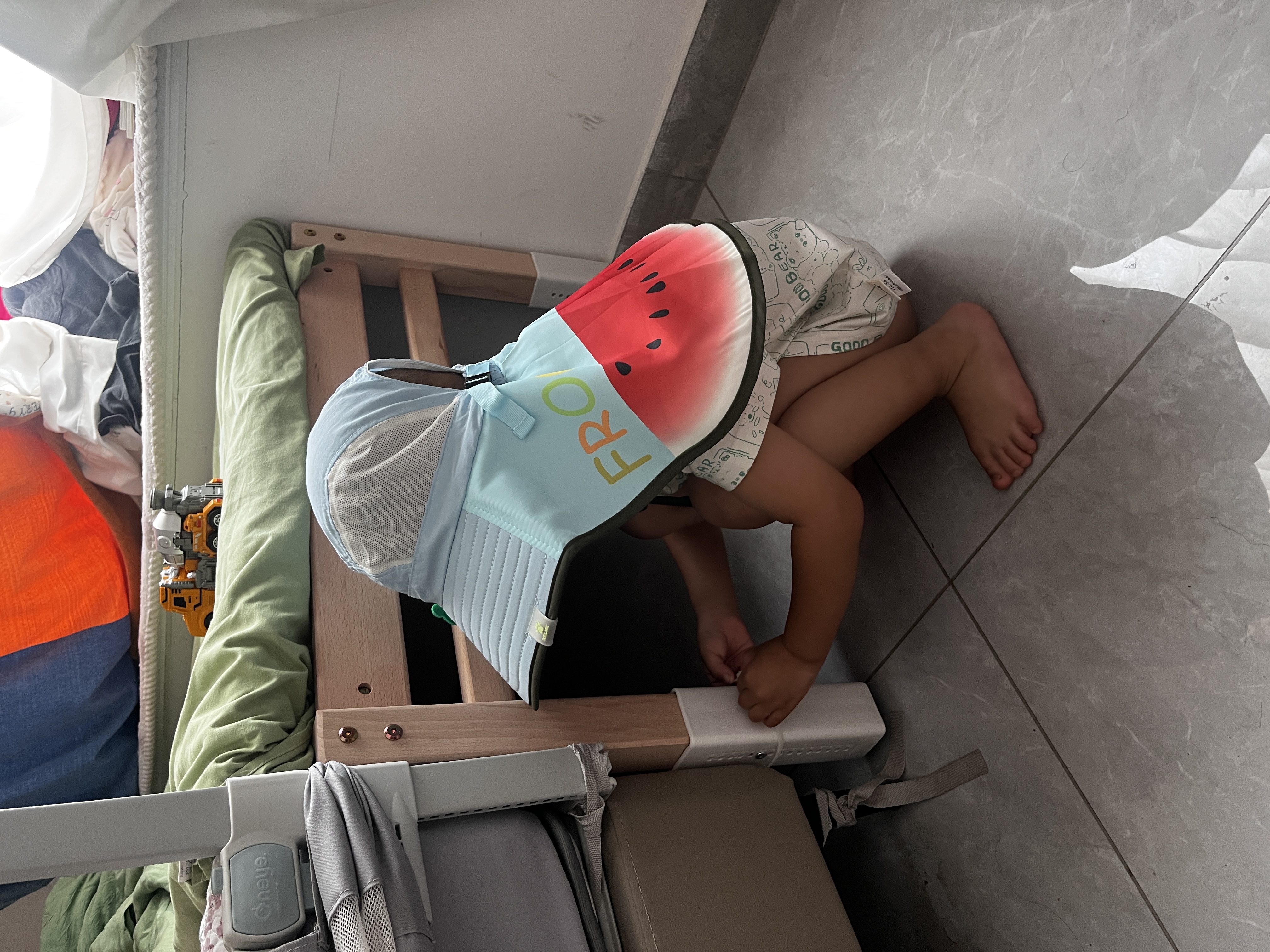 卡尔美（KELME）儿童防晒帽子遮阳帽男童女童防紫外线披风大帽檐夏海边沙滩太阳帽 实拍图