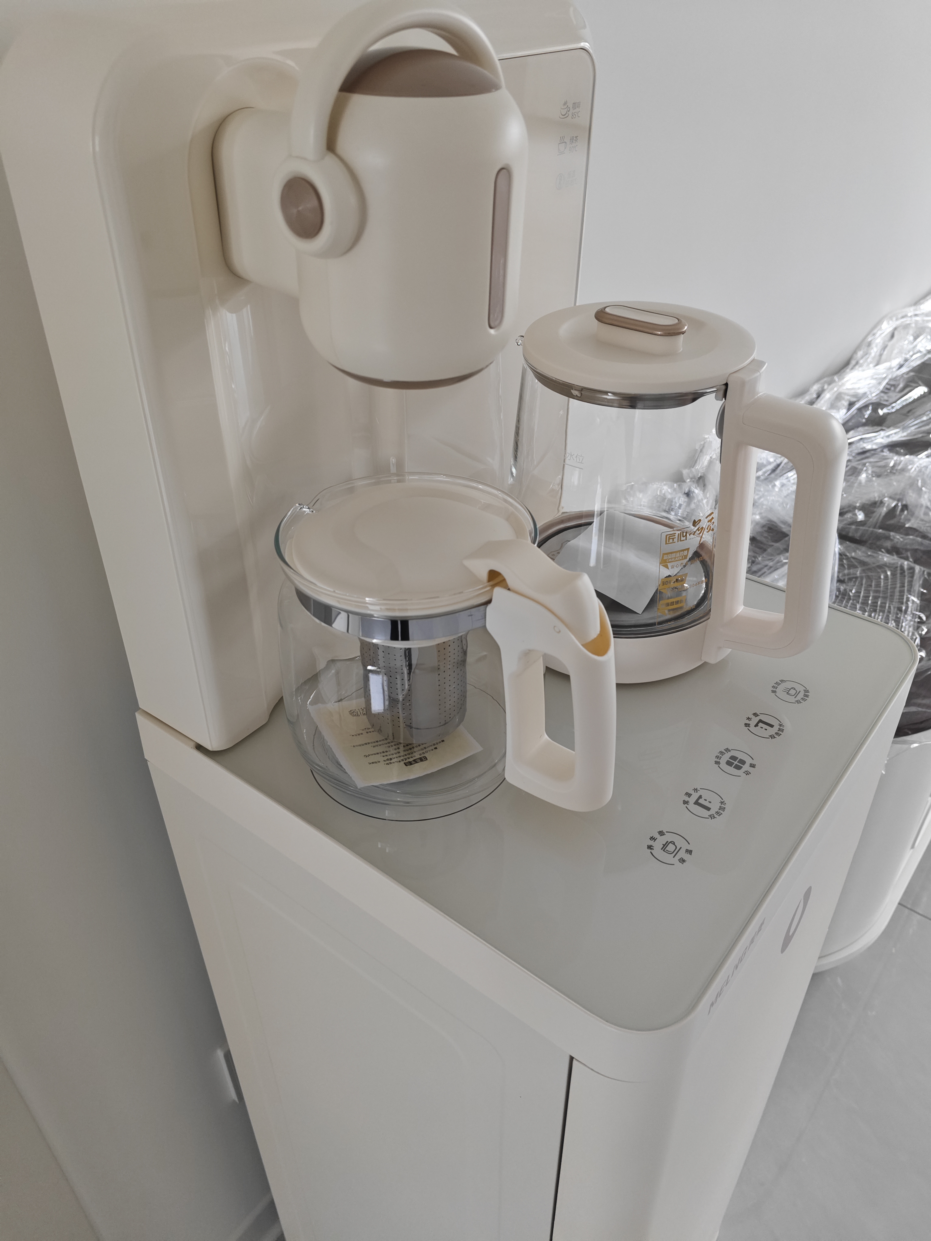 美菱鲜活水茶吧机家用富锶防溢多功能办公室立式饮水机茶吧柜智能自动上水烧水壶MC-N08鲜活水1.0 实拍图