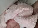 欧孕（OUYUN）婴儿浴巾珊瑚绒速干儿童斗篷浴袍带帽宝宝洗澡浴衣 兔子145*85 实拍图