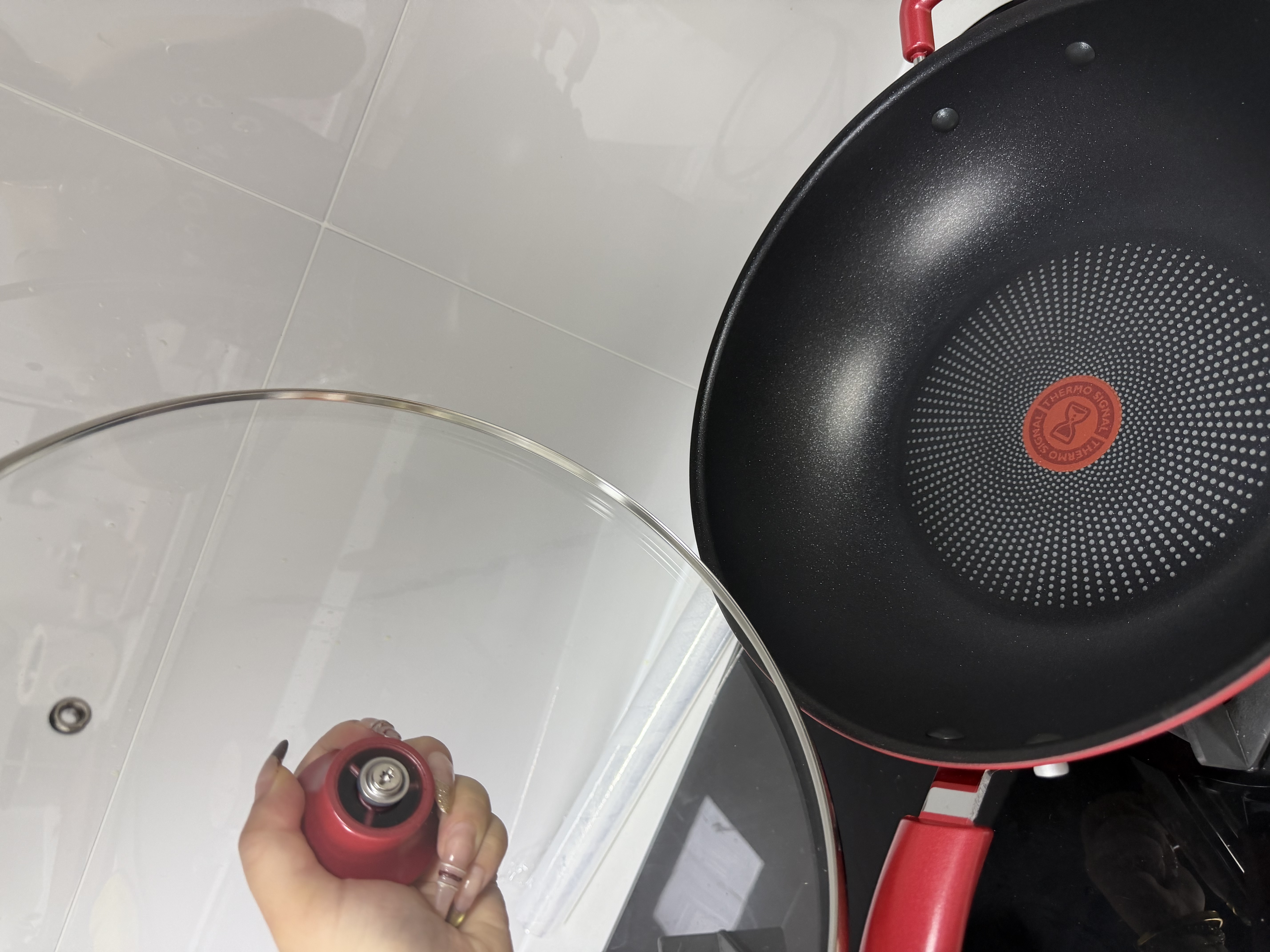 特福（Tefal）炒锅有钛不粘锅家用30cm炒菜锅可进洗碗机少油烟大直径炒锅 实拍图