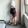 法·玛莎 FAV MARTHA牛筋底休闲板鞋男夏季透气薄款帆布鞋系带轻便男士通勤运动鞋 黑色 38 实拍图