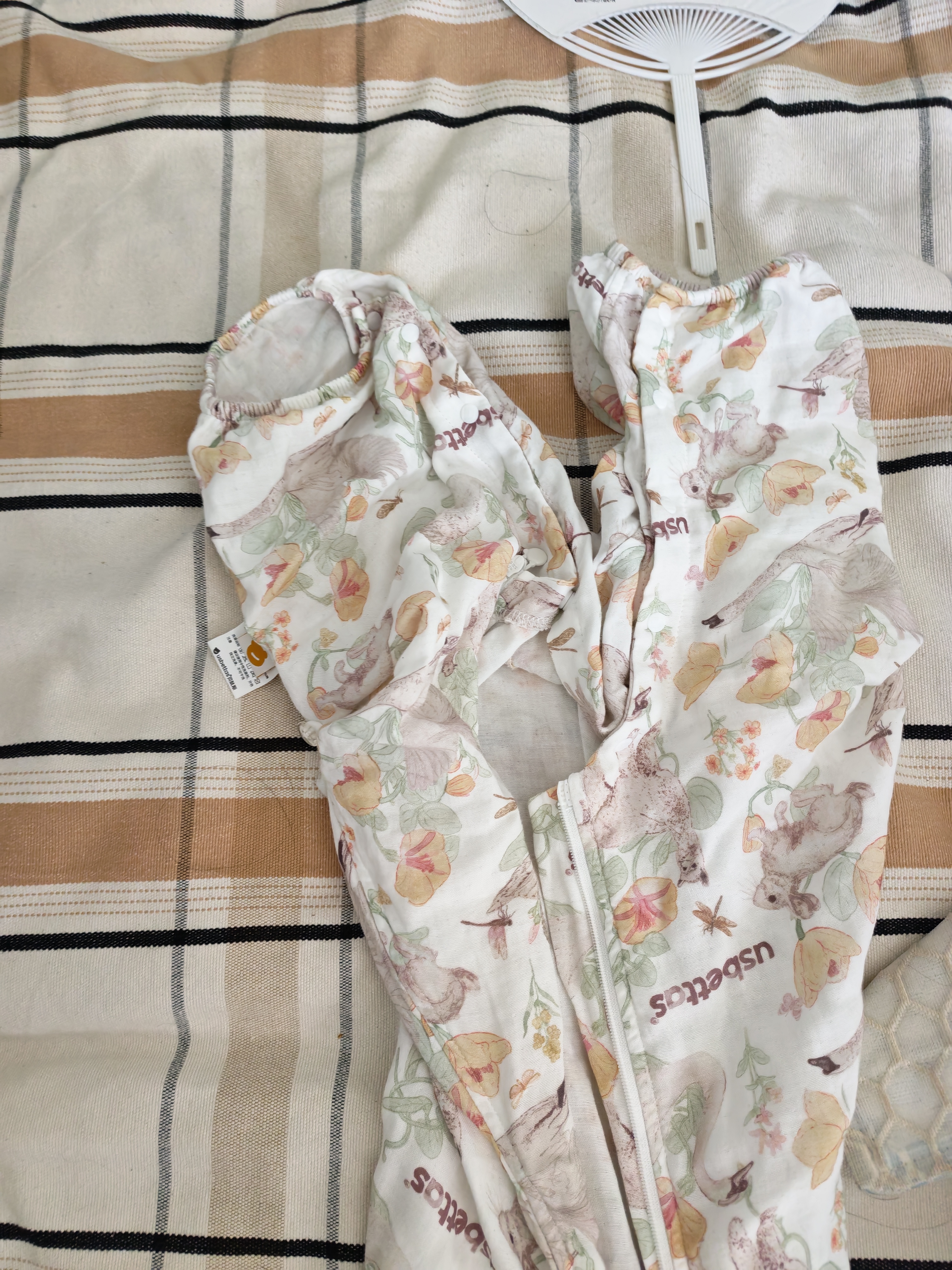 贝肽斯婴儿睡袋夏季胎脂皮儿童分腿睡袋婴幼儿防踢被睡衣前2后2 初声M 实拍图