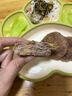 COOKSS宝宝餐盘硅胶学吃饭分格儿童餐具辅食碗餐盘带吸盘 双拼绿 实拍图