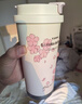 Vanow樱花保温杯女生咖啡陶瓷内胆吸管杯子七夕送女友礼物车载水杯 实拍图