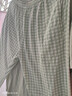 浪莎【100%棉】女士睡衣女秋季舒适简约格子短袖长裤家居服套装可外穿 实拍图