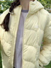 英氏（YEEHOO）儿童羽绒服男女童鹅绒服轻薄三防外套中大童装百搭冬 浅黄 150 实拍图