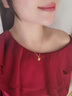 倾爱黄金项链女足金999爱心套链浪漫心形锁骨链送女友生日礼物 心中有你足金吊坠 配925链 实拍图