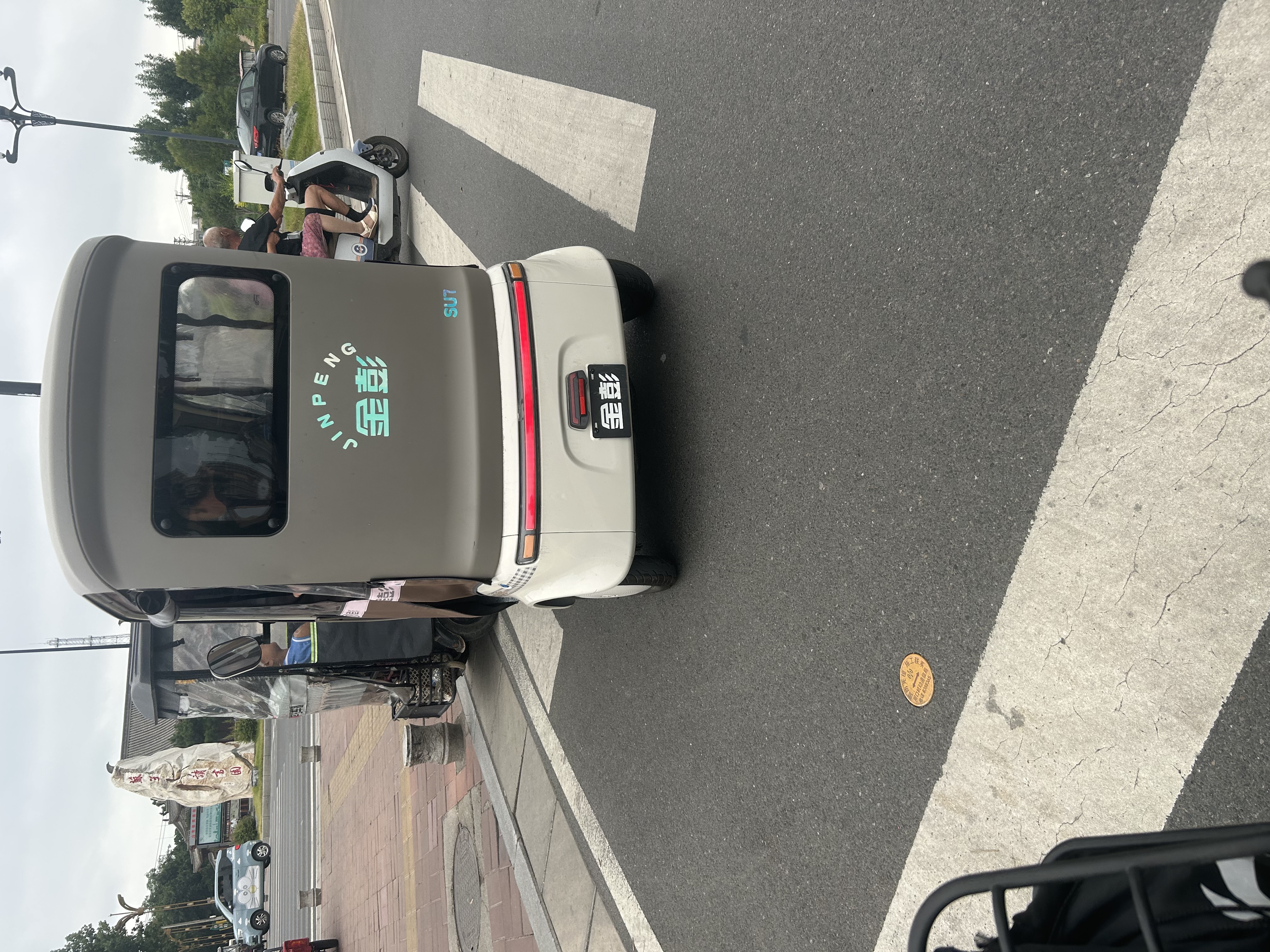 金箭电动摩托车 【人气爆款】灵彩60V20AH铅酸电池长续航800W大动力踏板电动轻便摩托车电动车积木蓝 实拍图