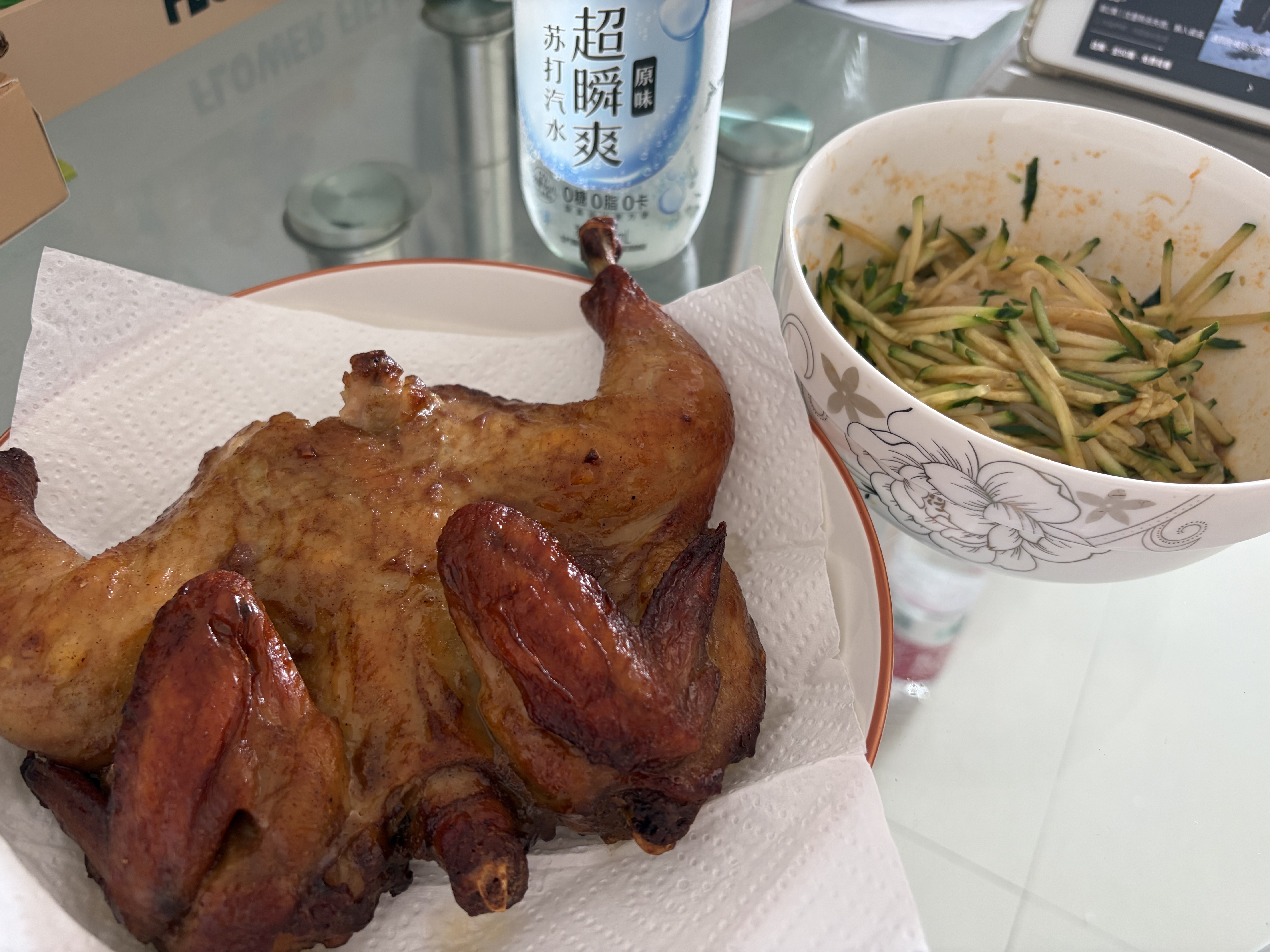 圣农烤鸡烤全鸡手撕鸡烧鸡冷冻空气炸锅半成品奥尔良风味 秘制卤香风味烤鸡420g*3包 实拍图