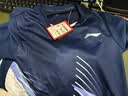 李宁T恤短裤套装男女同款速干凉爽比赛服AATT021 深航舰蓝-1 XL 实拍图