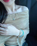 慕公子“春来以晴”高冰种翡翠飘花真玉石手镯子贵妃镯珠宝送老婆(处理) “春来以晴”翡翠手镯 58mm-59mm（赠玉石吊坠+礼盒） 实拍图