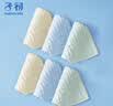 子初 婴儿洗脸巾毛巾口水巾方巾 宝宝泡泡纯棉纱方巾6条装 30*30cm 实拍图