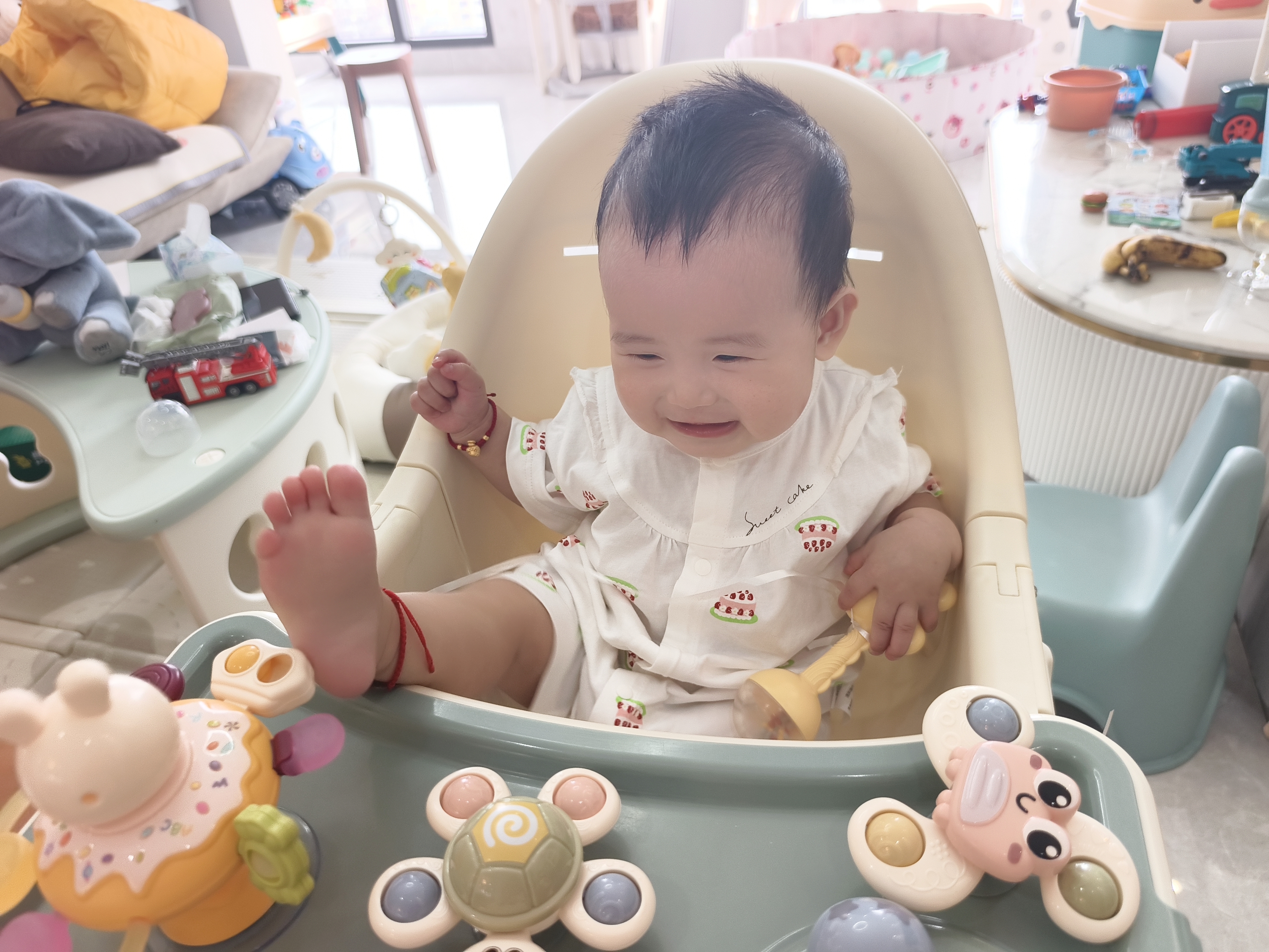 COOKSS吸盘转转乐婴儿玩具餐桌椅旋转陀螺6个月宝宝可啃咬0-1岁益智启蒙 实拍图