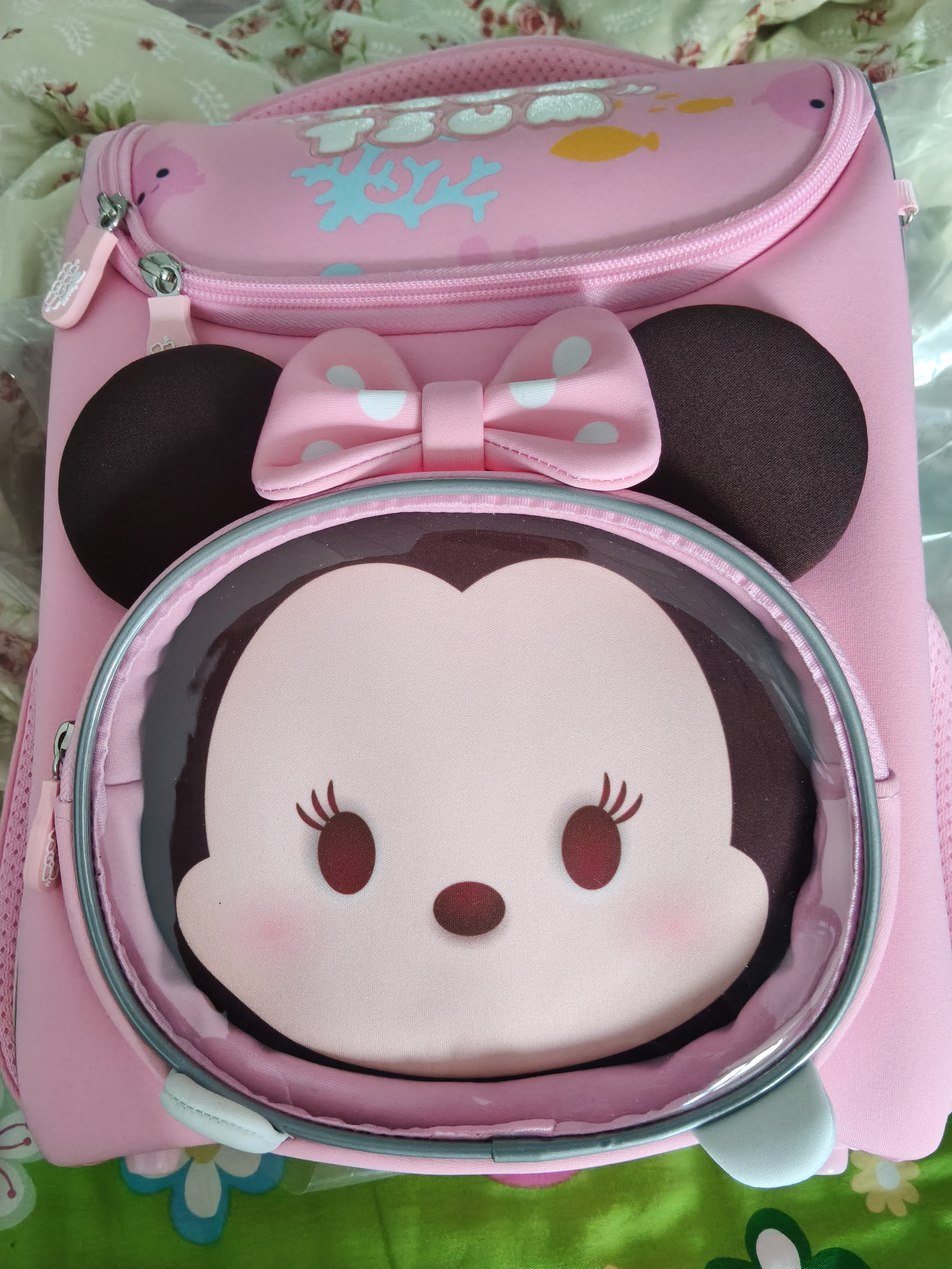迪士尼（Disney）松松儿童书包幼儿园小学生男女童小孩可爱外出背包潮 ST80137粉色 实拍图