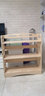 松悦堂 实木书架孩童学生落地书柜家用收纳柜储物置物组合柜子 原木-窗户-3层-长80 实拍图
