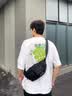Reebok潮流休闲斜挎包男防泼水骑行胸包轻便时尚运动学生腰包女 曜石黑 实拍图