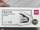 得力（deli）省力订书机/订书器大号厚层60页附23/10订书钉500枚 白色0465+0015 实拍图
