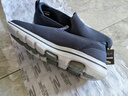 斯凯奇（Skechers）男鞋秋季透气网面健步鞋轻便一脚蹬运动休闲鞋子 NVY海蓝 40 实拍图