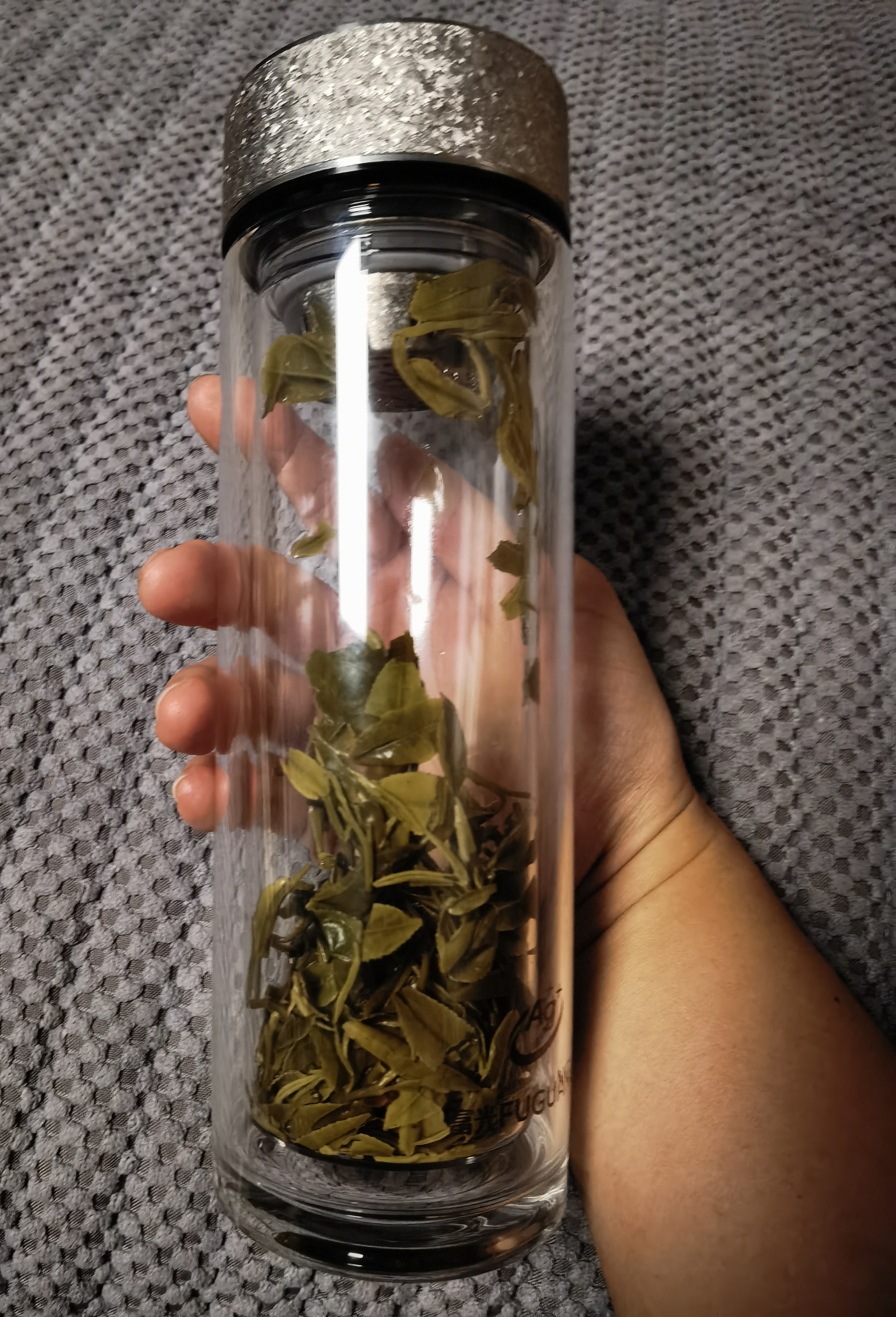 富光玻璃杯纯钛泡茶杯纳米抗菌高硼硅玻璃茶水分离办公水杯中秋礼物 实拍图