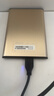 黑甲虫 (KINGIDISK) 500G USB3.0 移动硬盘 SLIM系列 2.5英寸 中国金 9.5mm金属纤薄 抗震抗压 SLIM500 实拍图