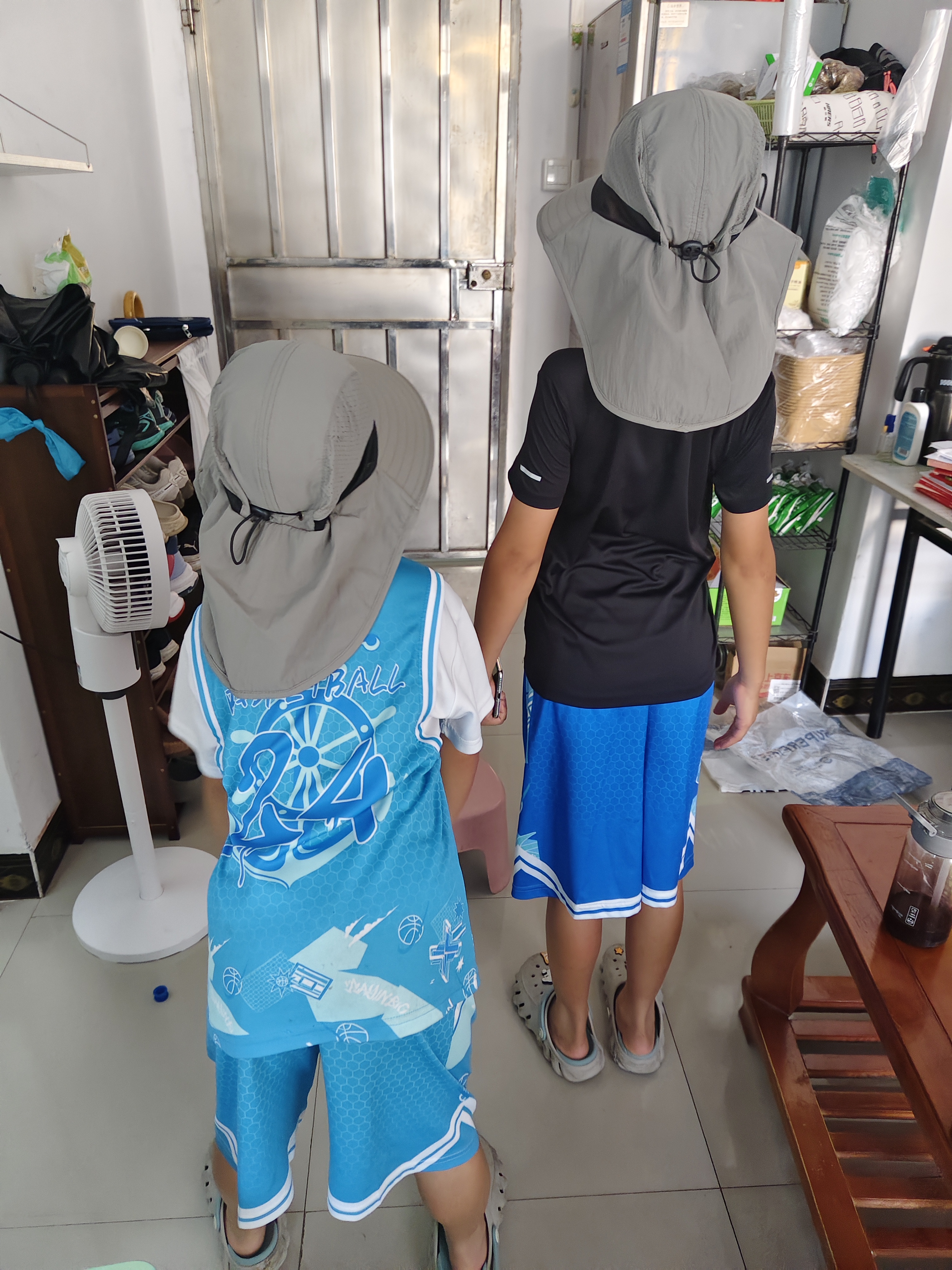 神火（SupFire）儿童防晒帽夏季遮阳防紫外线男女童户外露营爬山旅行徒步披风帽 实拍图
