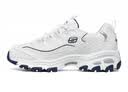 斯凯奇（Skechers）女鞋秋季小白熊休闲鞋子厚底增高百搭运动软底老爹鞋 白色/海军蓝色/WNV 37.5 【正码正拍】 实拍图