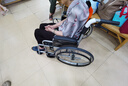 鱼跃手动轮椅车大轮轻便可折叠老人专用出行代步仅13kg铝合金H062 实拍图